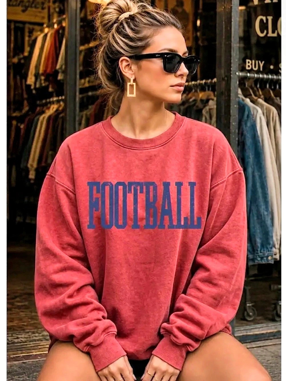 HRTandLUV Football Graphic Sweatshirt
